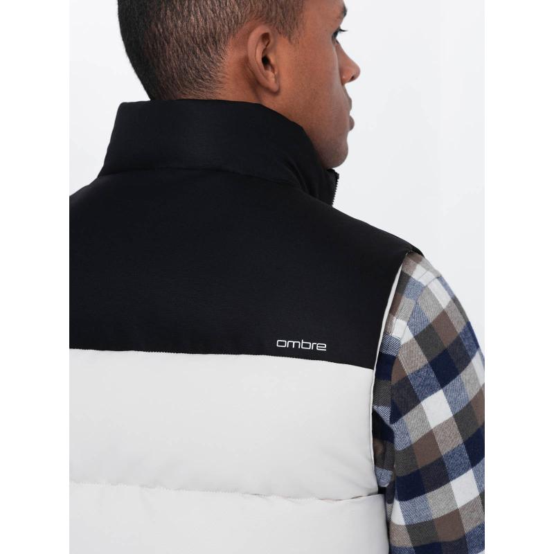 Pánská vesta bez rukávů bez rukávů V1 OM-JAVJ-0161 krémová 