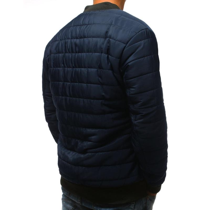 Pánská STYLE bunda prošívaná bomber jacket tmavě modrá