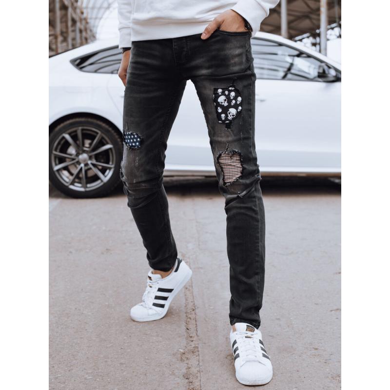 Pánske džínsové nohavice TREFA čierne