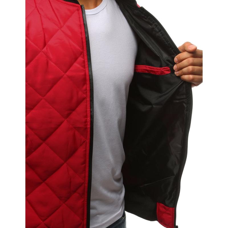 Pánska STYLE bunda prešívaná bomber jacket červená