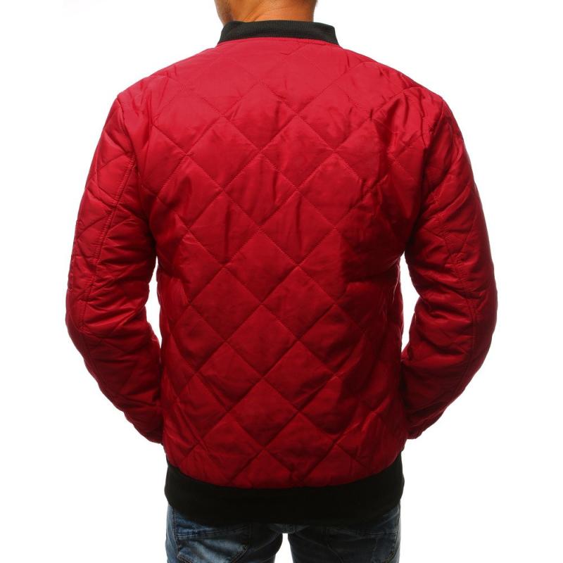 Pánska STYLE bunda prešívaná bomber jacket červená
