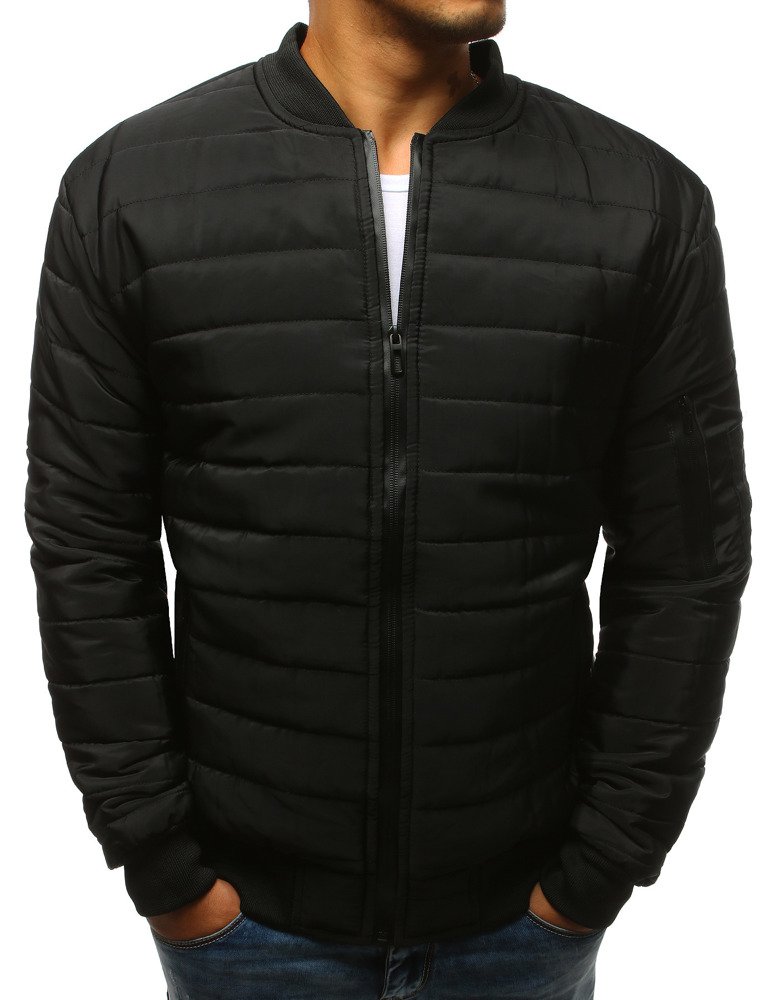 Pánská STYLE bunda prošívaná bomber jacket černá