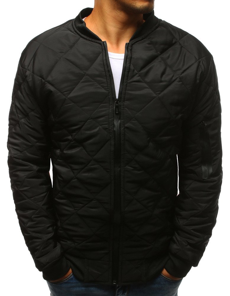 Férfi STYLE steppelt bomber dzseki fekete