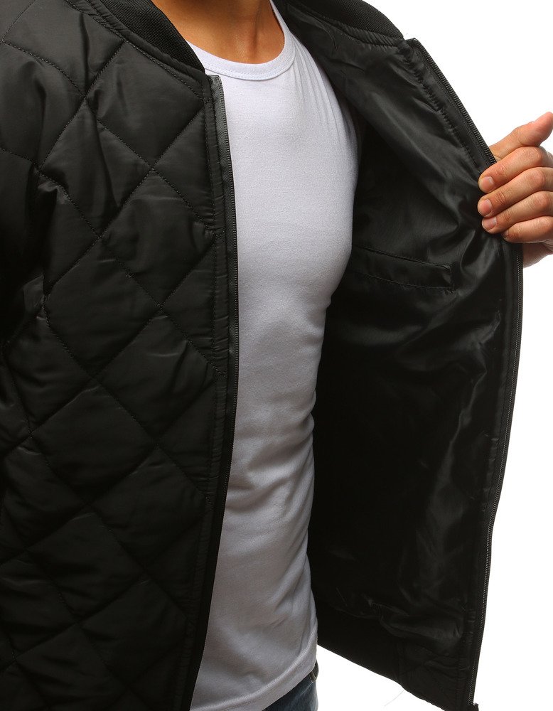 Férfi STYLE steppelt bomber dzseki fekete - foto 2