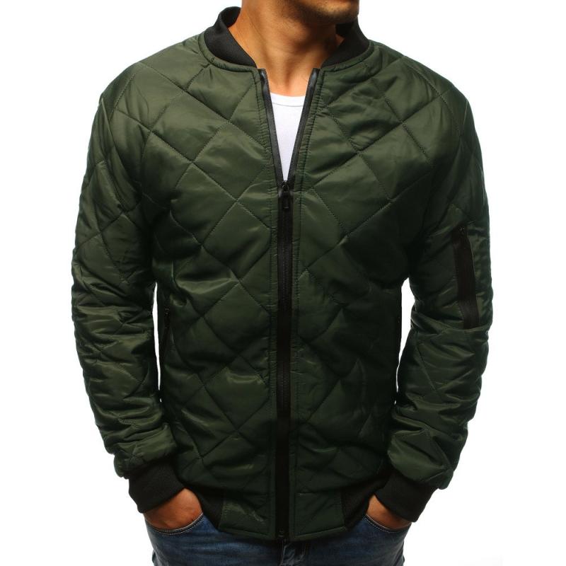 Pánská STYLE bunda prošívaná bomber jacket zelená