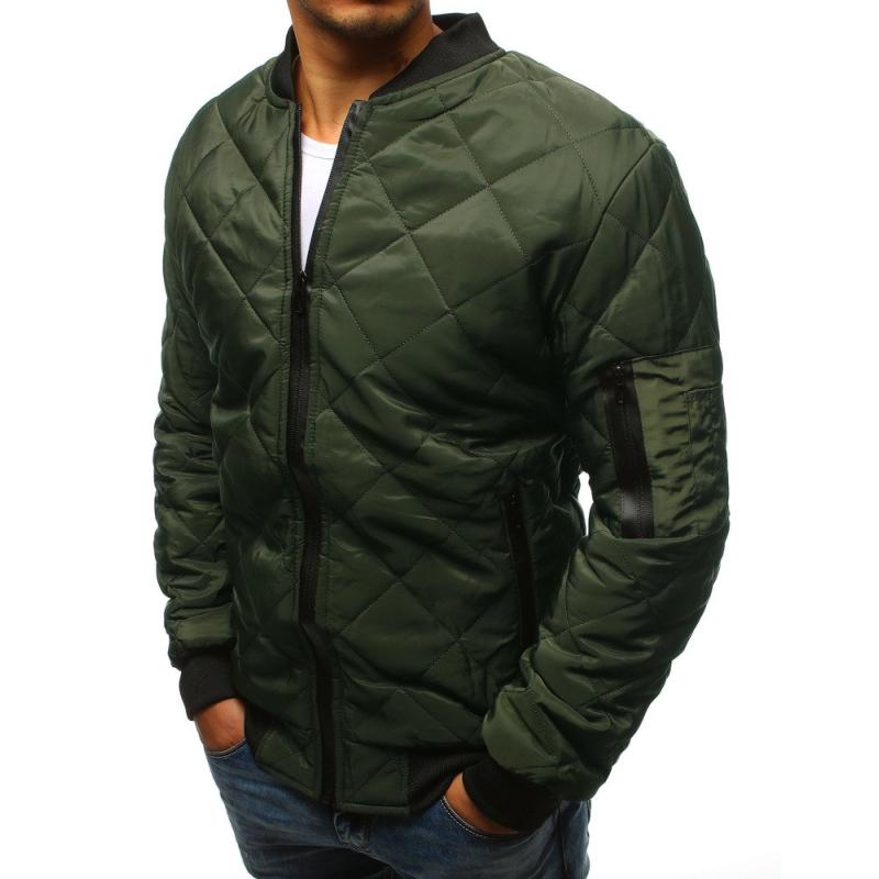 Pánska STYLE bunda prešívaná bomber jacket zelená