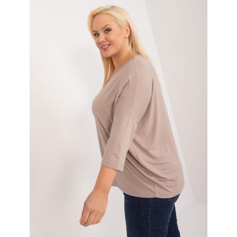 Női plus size blúz sötétbézs