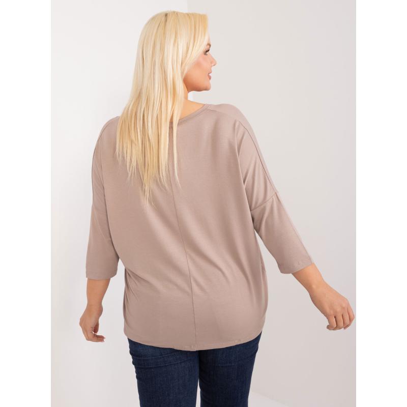 Női plus size blúz sötétbézs