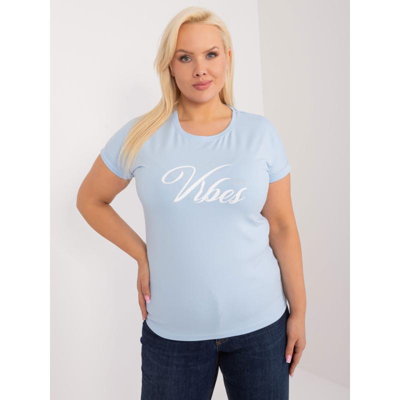 Dámské tričko s potiskem světle modré