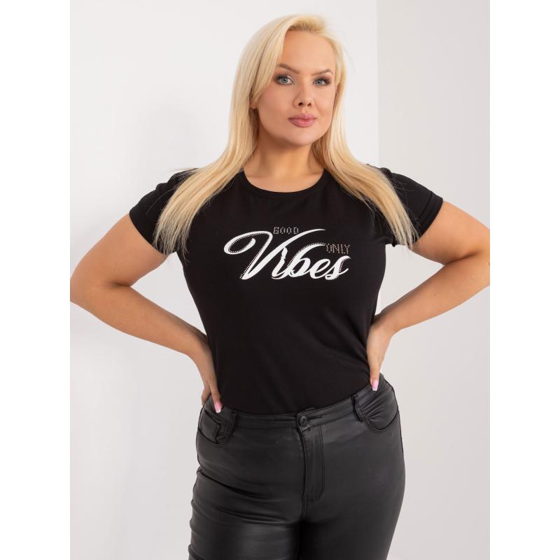 Dámské tričko s kulatým výstřihem černé
