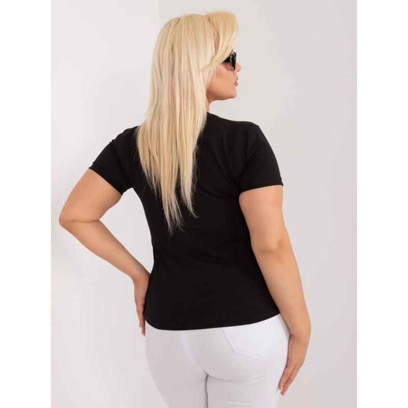 Dámské tričko s kulatým výstřihem černé