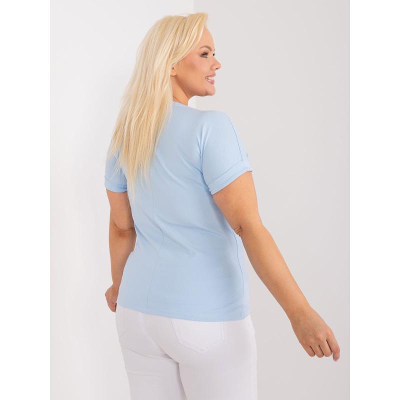 Dámské tričko z bavlny světle modré