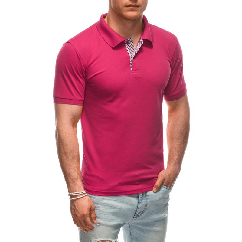 Férfi sima pólóing S1929 rózsaszín