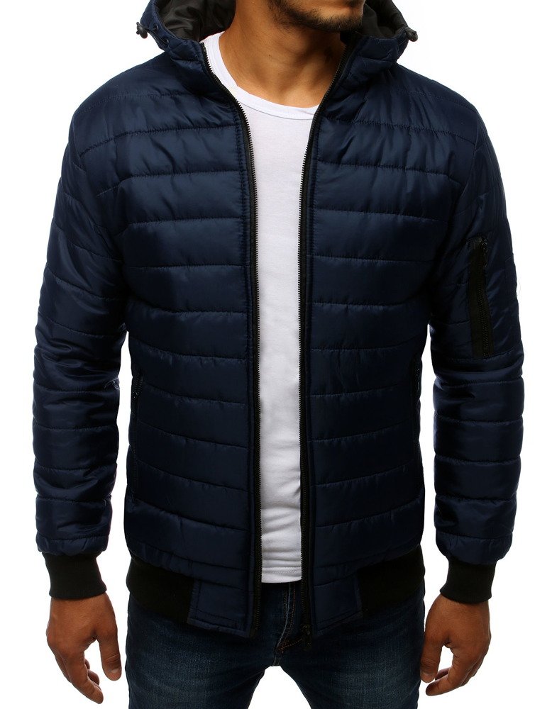 Férfi STYLE steppelt bomber dzseki sötétkék