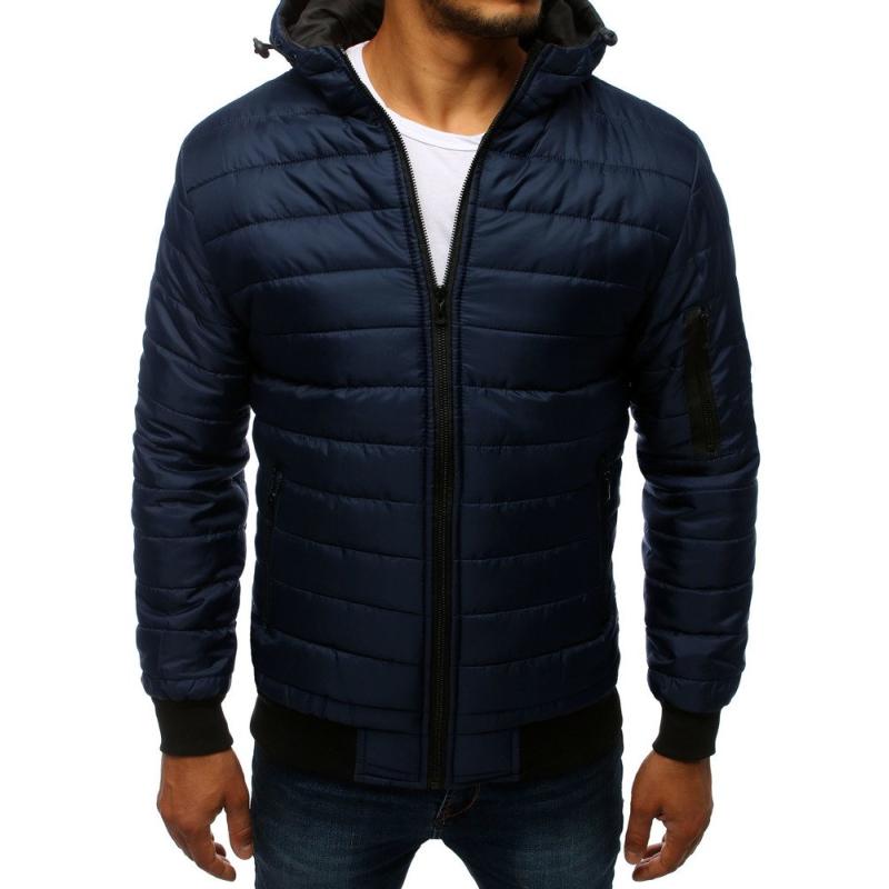 Férfi STYLE steppelt bomber dzseki sötétkék