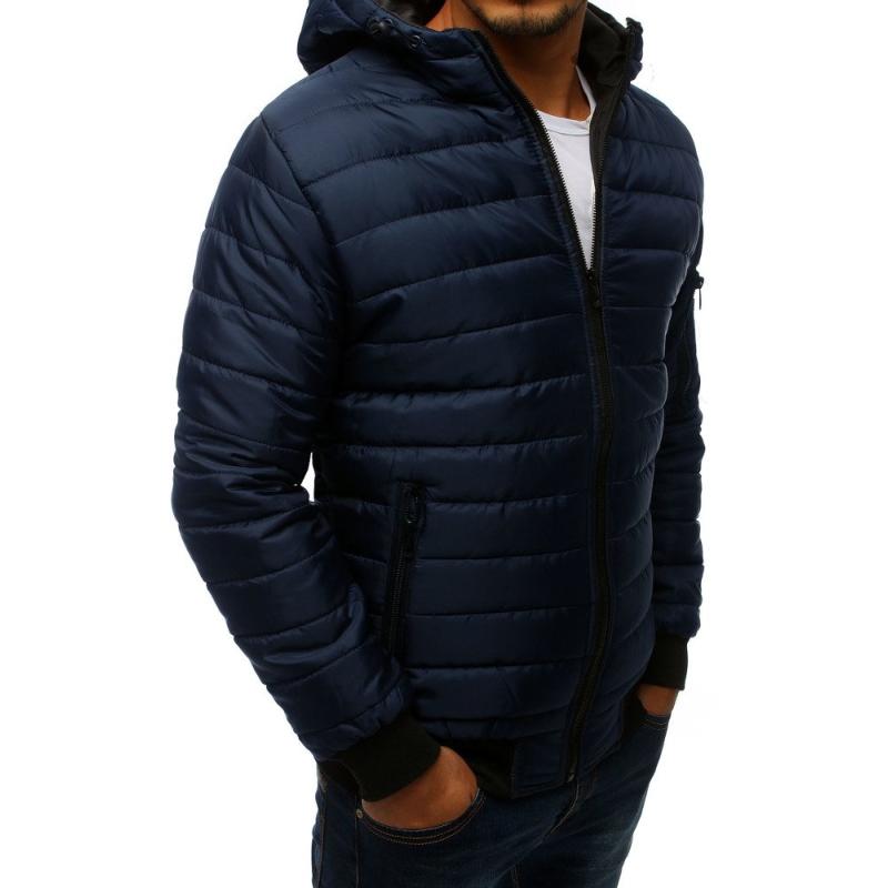 Férfi STYLE steppelt bomber dzseki sötétkék