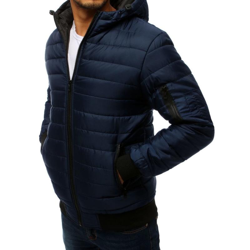 Férfi STYLE steppelt bomber dzseki sötétkék