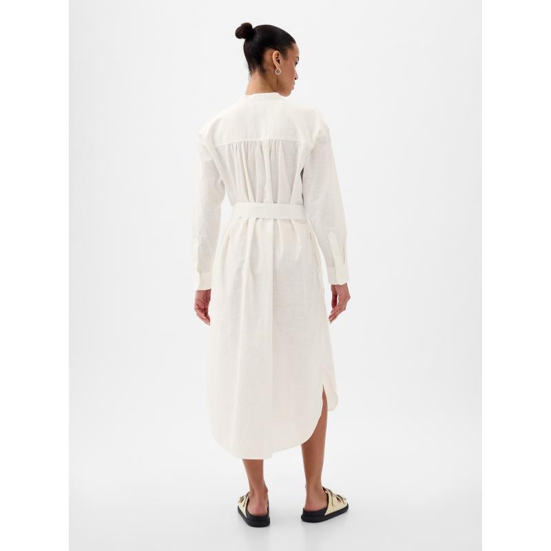 Vászon midi ruha