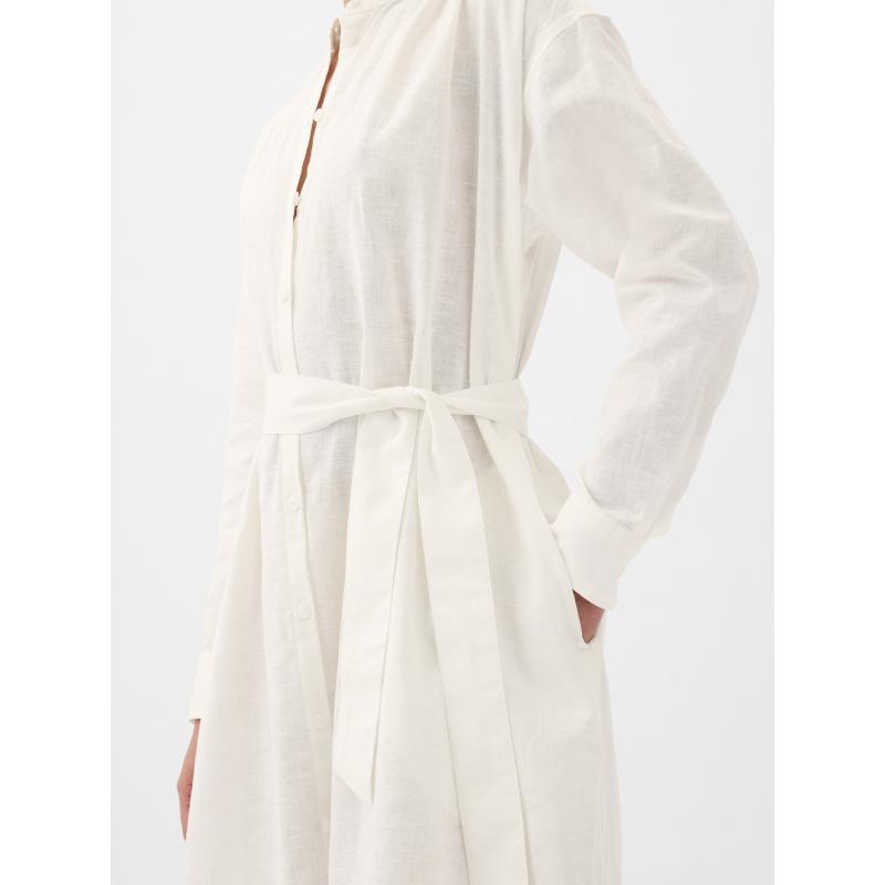 Vászon midi ruha
