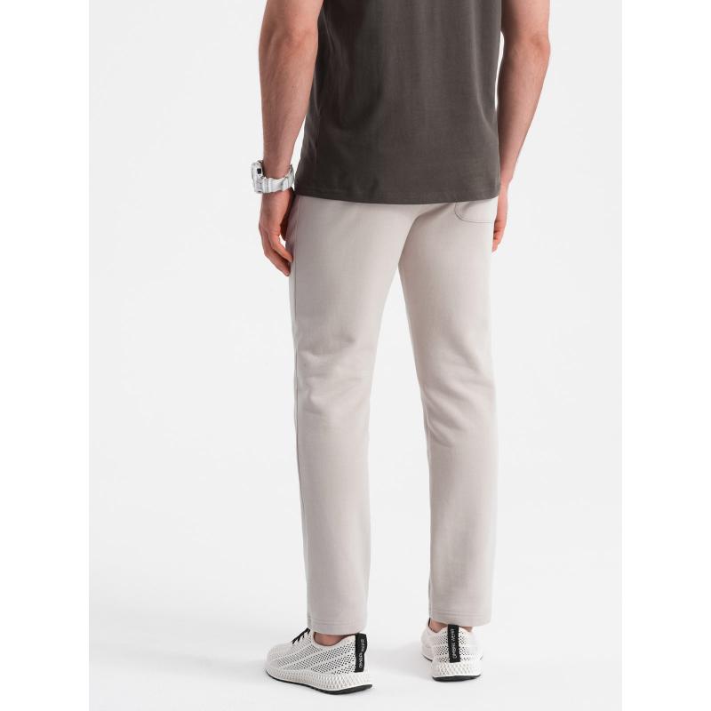 Pánské tepláky V1 OM-PABS-0206 světle béžové 