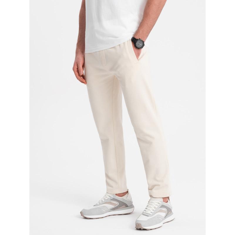 Férfi melegítőnadrág V11 OM-PABS-0206 krém színű