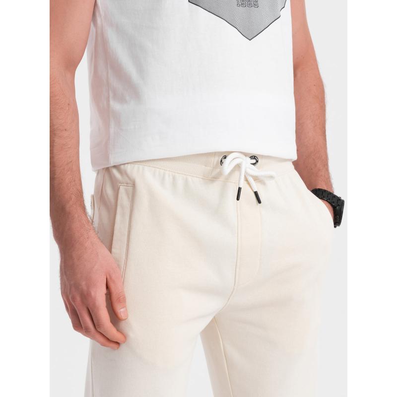 Férfi melegítőnadrág V11 OM-PABS-0206 krém színű