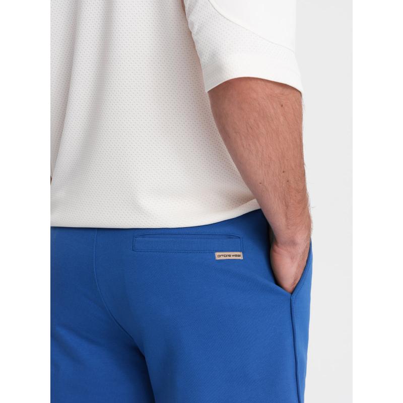 Pánské teplákové šortky V1 OM-SRSK-0105 modré 