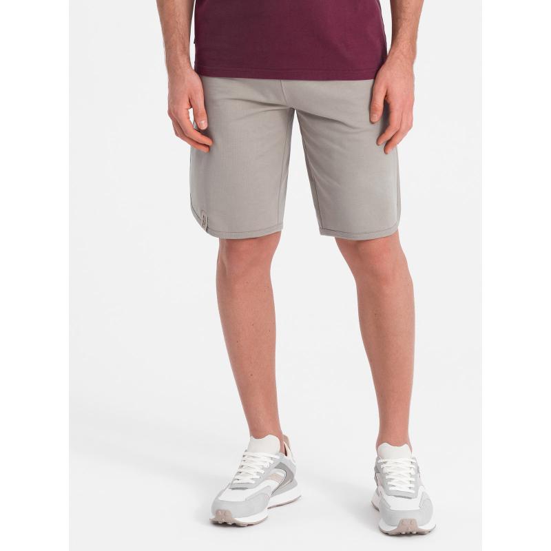 Pánské teplákové šortky V3 OM-SRSK-0105 tmavě béžové 