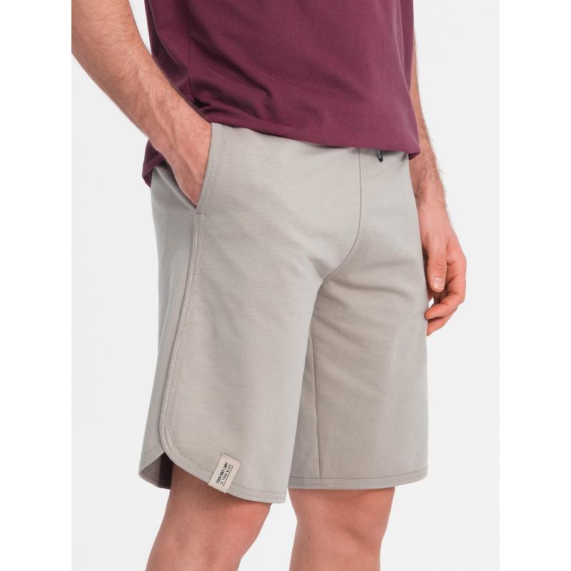 Pánské teplákové šortky V3 OM-SRSK-0105 tmavě béžové 