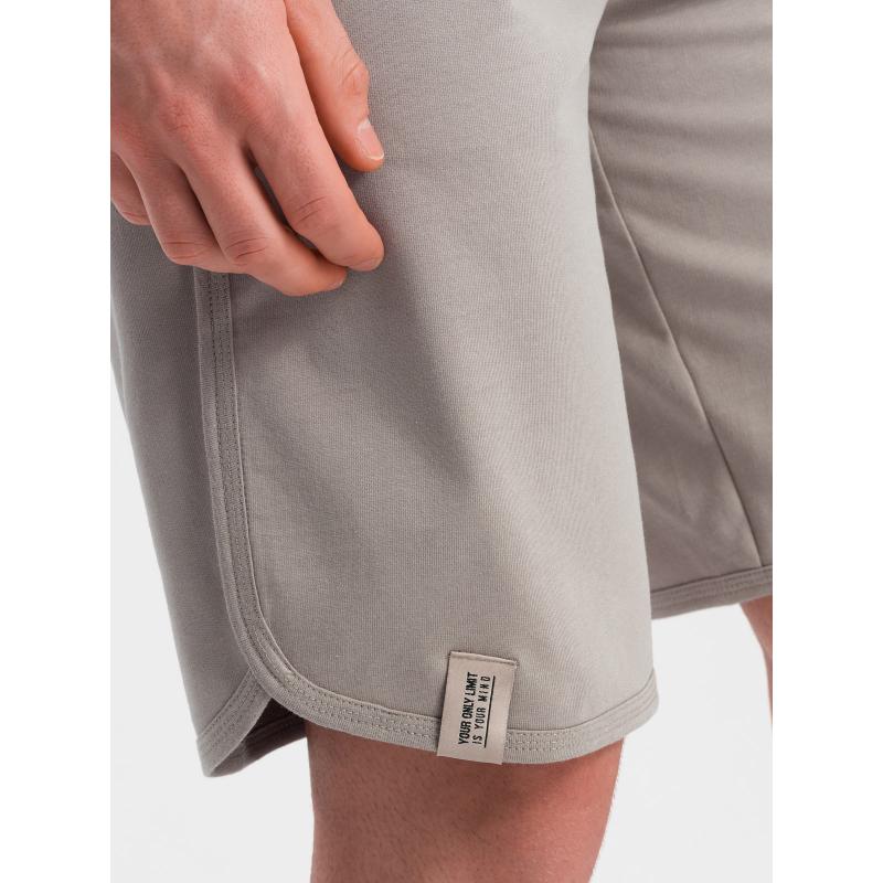 Pánské teplákové šortky V3 OM-SRSK-0105 tmavě béžové 