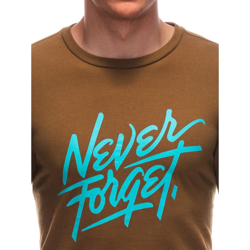 Férfi nyomtatott póló S1935 barna