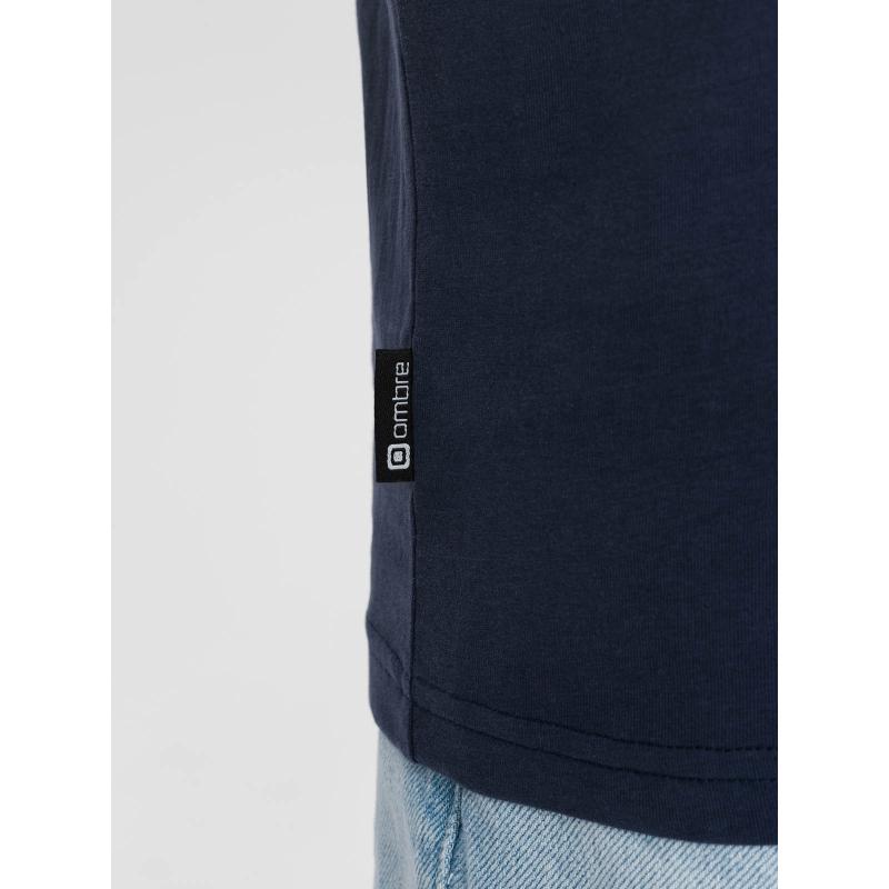 Pánské volnočasové tričko s kapsou s nášivkou V10 OM-TSCT-0109 tmavě modré 