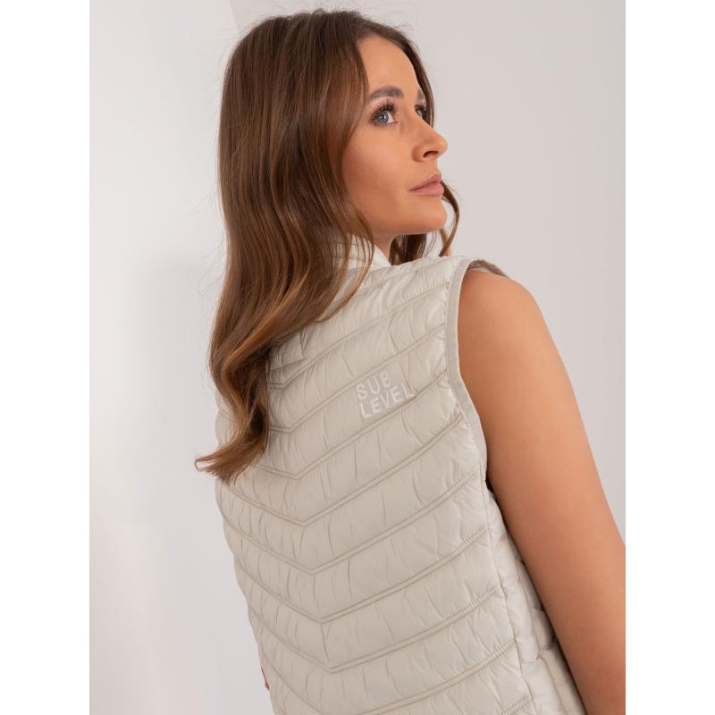 Dámská prošívaná vesta SUBLEVEL světle béžová 