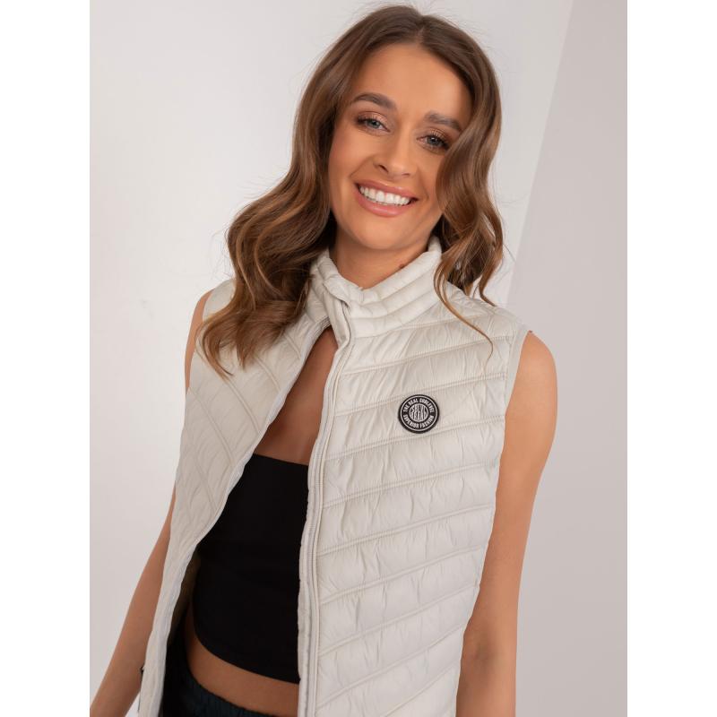 Dámská prošívaná vesta SUBLEVEL světle béžová 