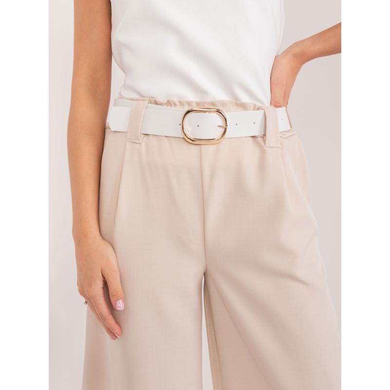 Dámské kalhoty s kapsami světle béžové 