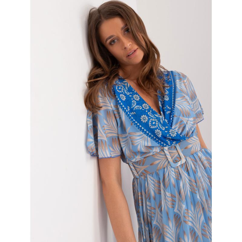 Dámské šaty s potiskem modré 