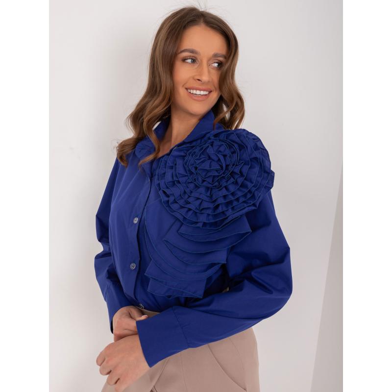 Dámská košile s aplikací kobaltově modrá 