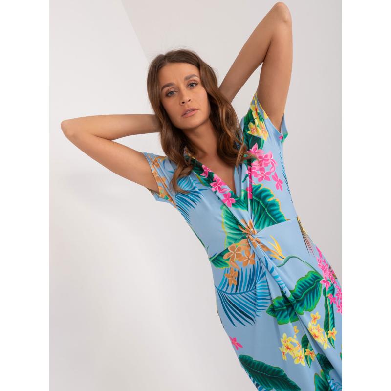 Női egzotikus mintás ruha világoskék