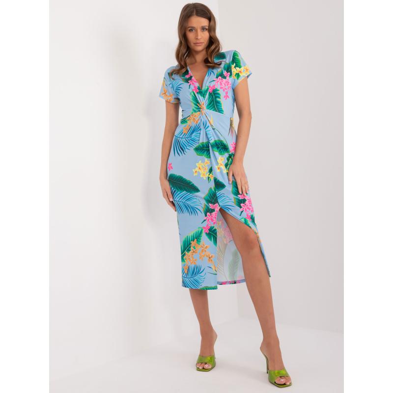 Női egzotikus mintás ruha világoskék