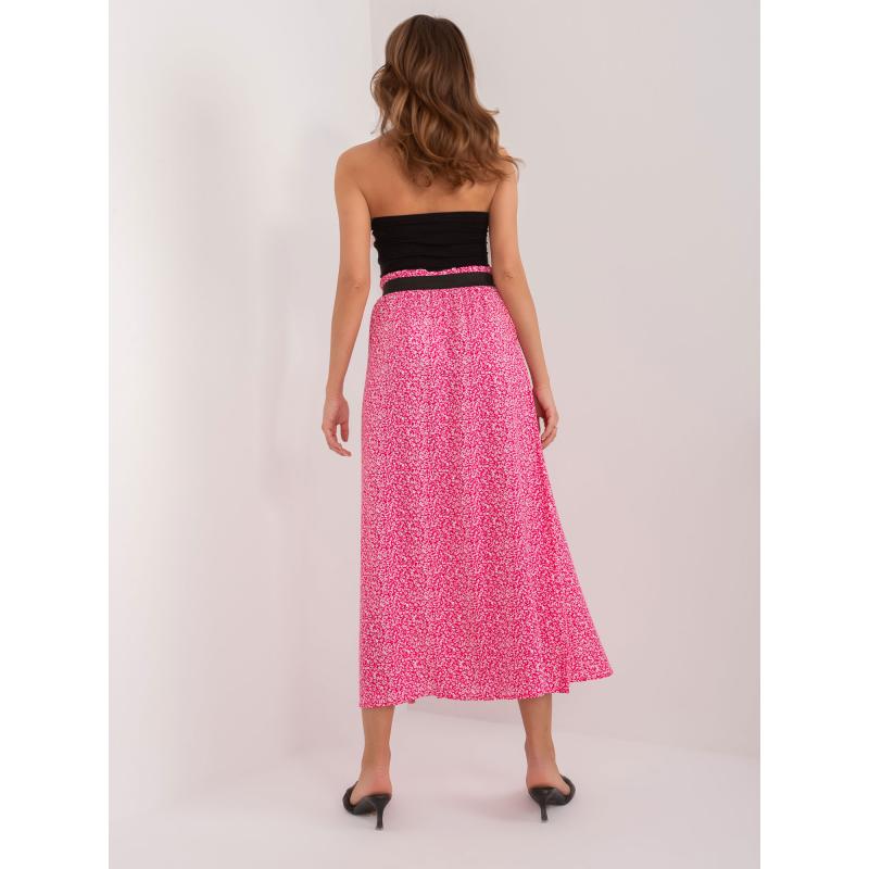 Női nyomtatott szoknya SUBLEVEL sötét rózsaszínű