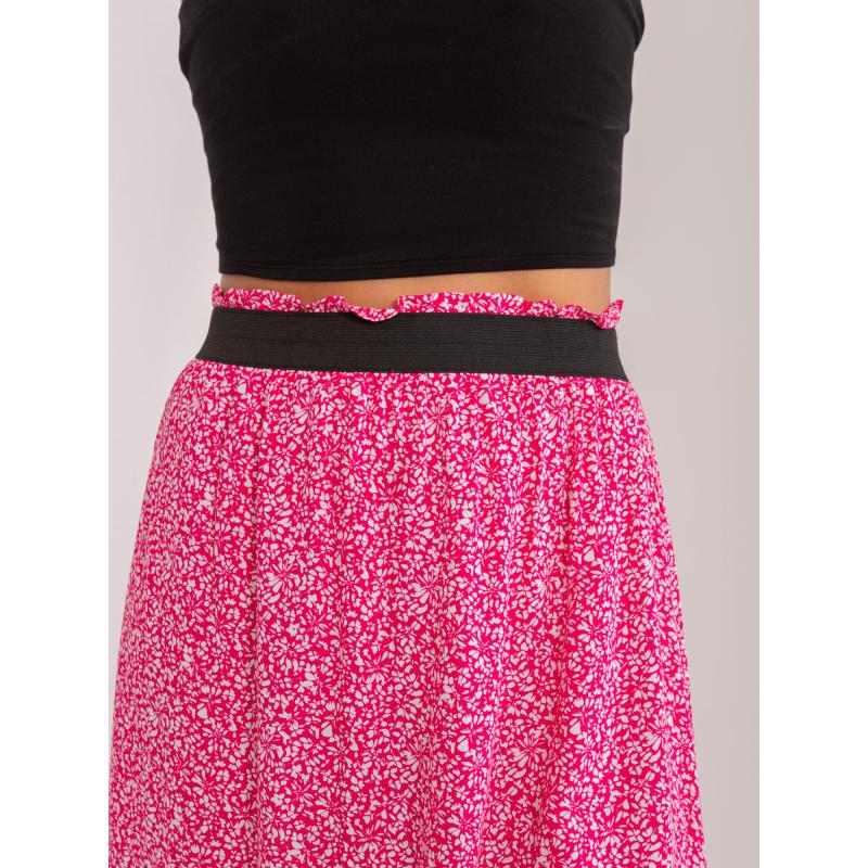 Női nyomtatott szoknya SUBLEVEL sötét rózsaszínű