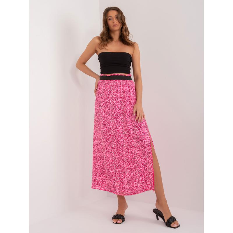 Női nyomtatott szoknya SUBLEVEL sötét rózsaszínű