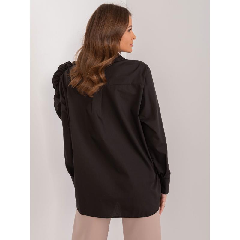 Női klasszikus pamut póló fekete