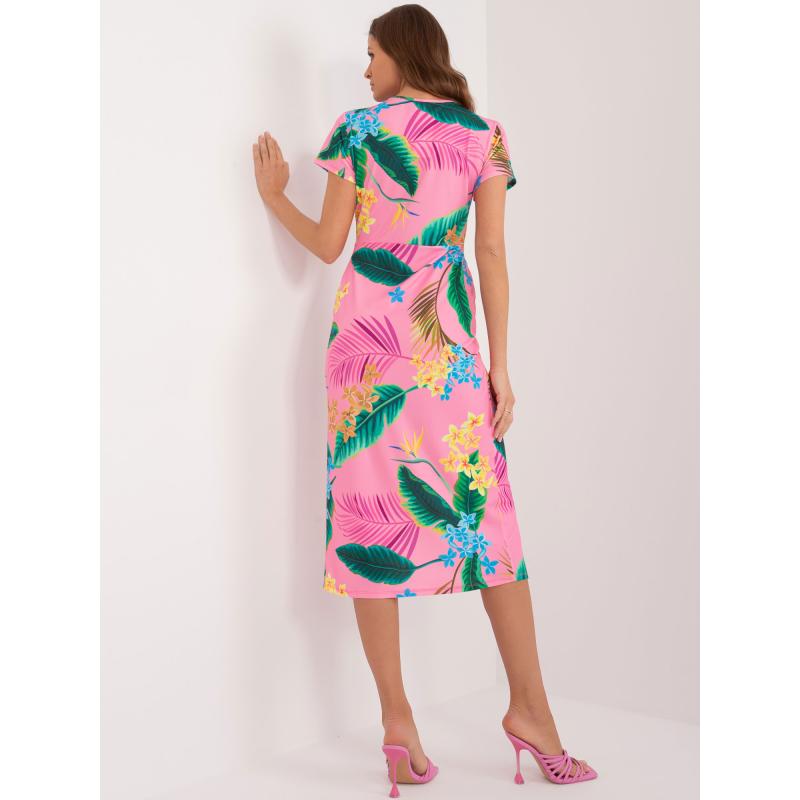 Dámske šaty s potlačou ružové