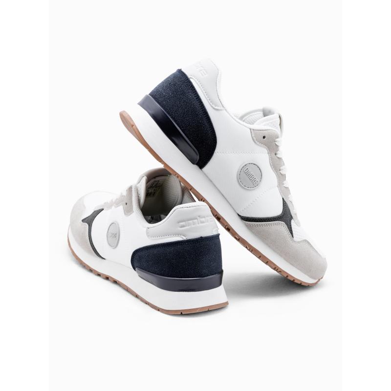 Férfi hálós tornacipő fehér és tengerészkék