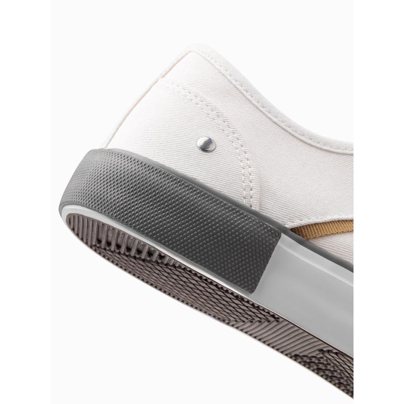 Klasické pánské tenisky s nýty bílé 