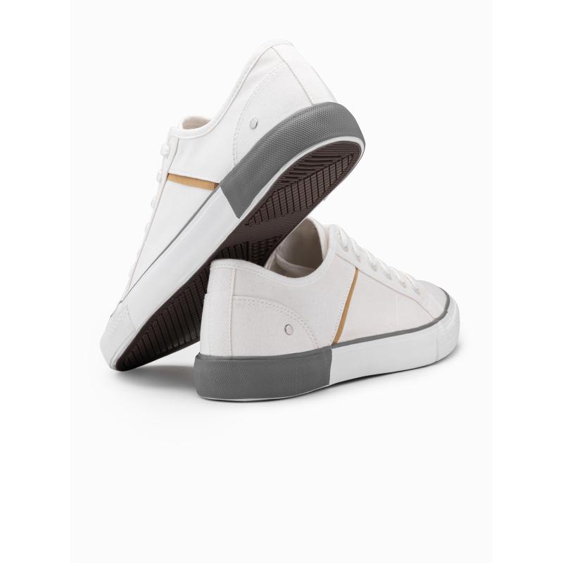 Klasické pánské tenisky s nýty bílé 