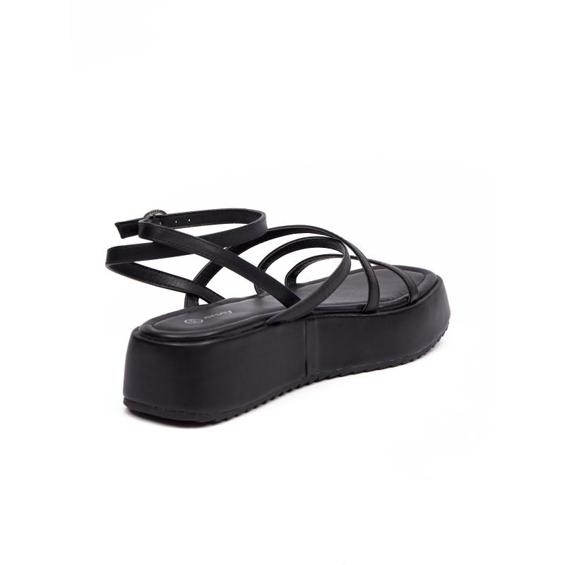 Fekete platform szandál nőknek