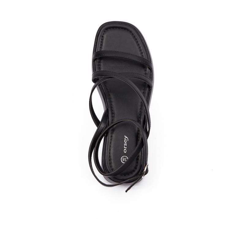 Fekete platform szandál nőknek