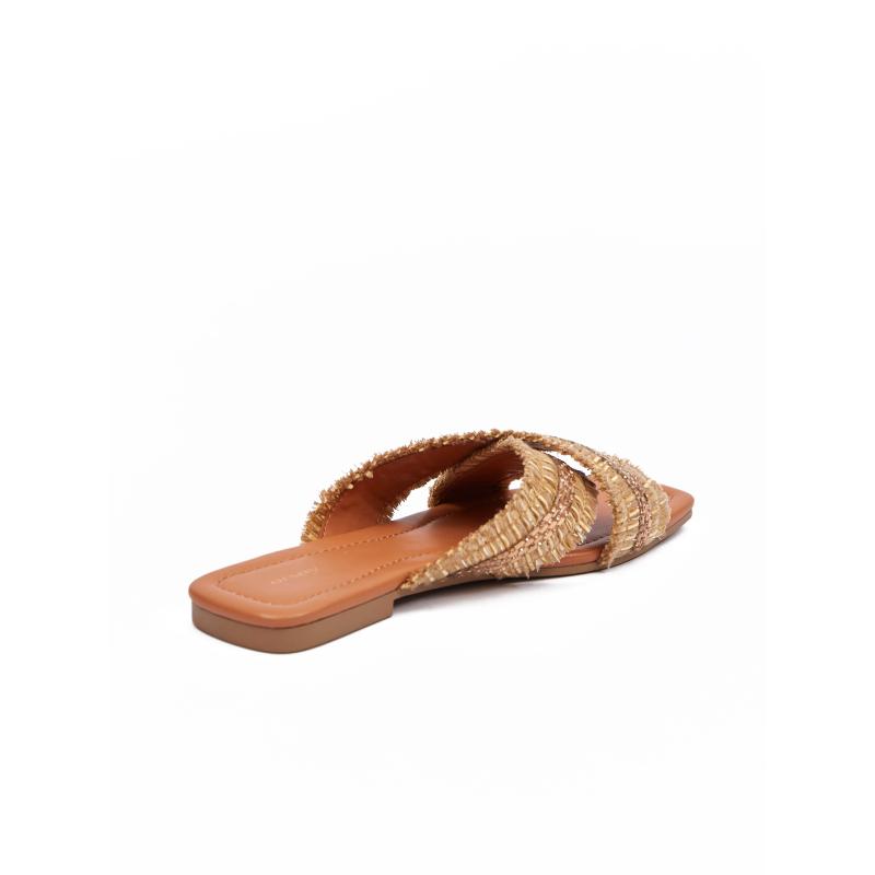 Hnědé dámské pantofle